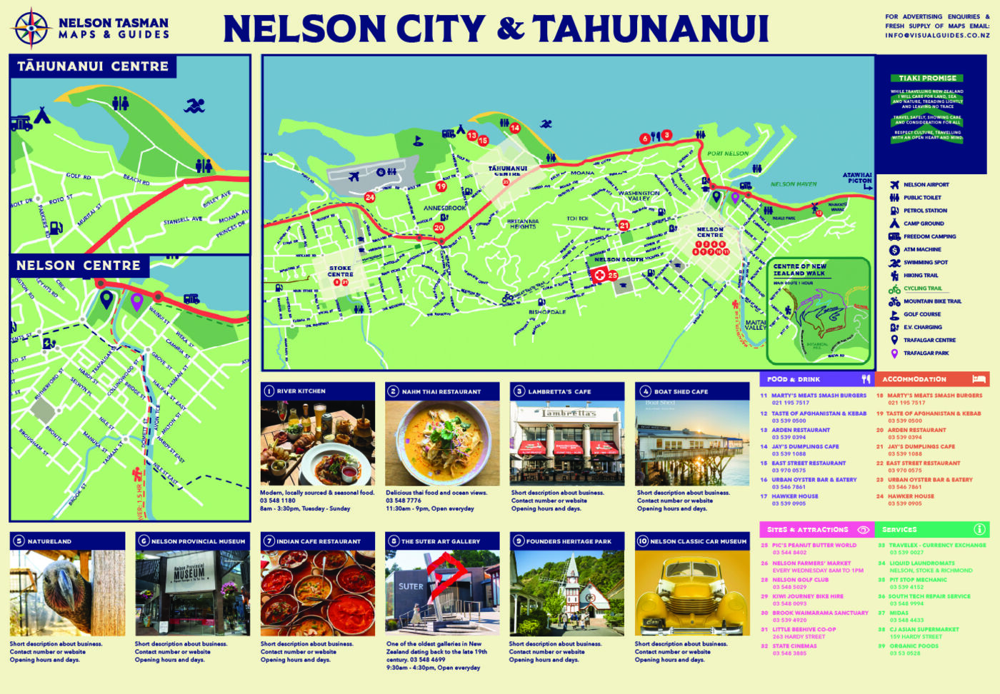 Nelson City & Tahunanui – front side of the new map design